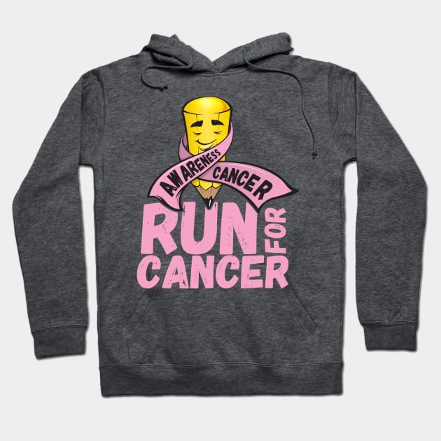 Run for Cancer, Cancer Awareness Hoodie by TheophilusMarks